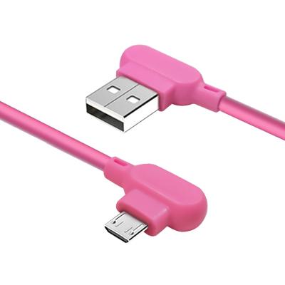 China Mobile Phone Micro USB Elbow Forming Cable 90 Degree Charging Cable Universal Multi Function Fast Charging Android Phone for sale