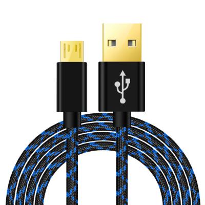 China 2021 Hot Selling Mobile Phone Holder Mic USB Fast Charging Cable Braided USB Data Cable For Android Phone Cable for sale