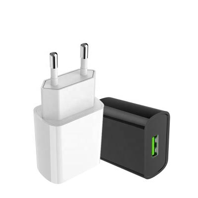 China Wholesale QC 3.0 USB Fast Charger Mobile Phone PUJIMAX 18W 3A Wall Adapter Plug Black/White EU/USA Fast Charging Mobile Phone Charger for sale