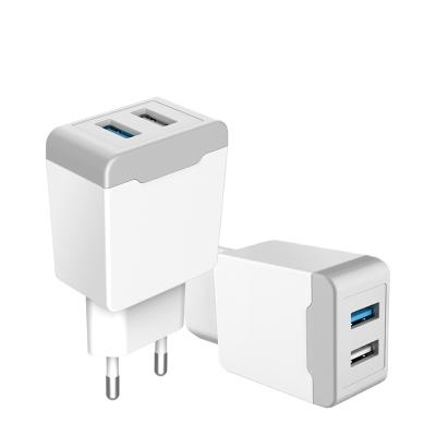 China Portable Mobile Phone 5V2.4A USB Plug Mobile Phone Travel Charger Adapter Smart Wall EU Charger for sale