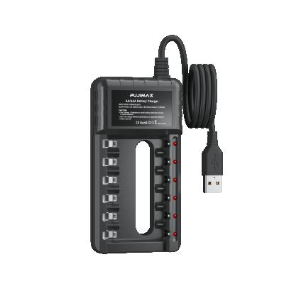 China Ni-mh/Ni-cd Battery Top Selling Universal Ni-Cd Ni-MH Single Cell Battery Charger 6 Ports For AAA AA Battery USB Charger For Digital Products for sale