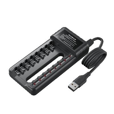 China Ni-mh/Ni-cd Battery 8 Slot Charger LED Displays 1.2V AA AAA NI-MH Ni-CD Battery Charger for sale