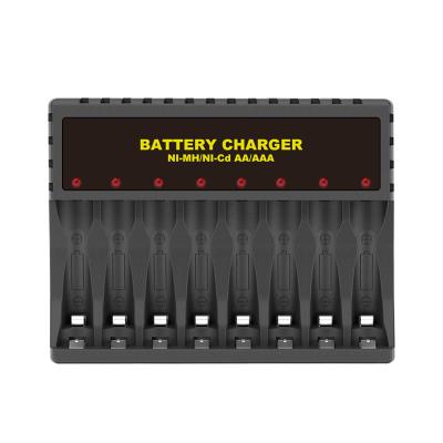 China Ni-mh/Ni-cd Battery 8 Slots Battery Charger With LED Light Power USB Ni-MH/Ni-Cd AA Portable New Battery Charger for sale