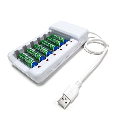 China PUJIMAX Ni-mh/Ni-cd Battery Top Selling Universal 6 Slots AAA AA Cell Ni-Cd Ni-MH Battery Charger For Digital Products for sale