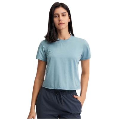 China High Quality Breathable Short Sleeve Crop Top Sportswear Woman Sportswear Women Sportswear Top T-Shirts Quick Drying Breathable Organic Yoga Clothing for sale