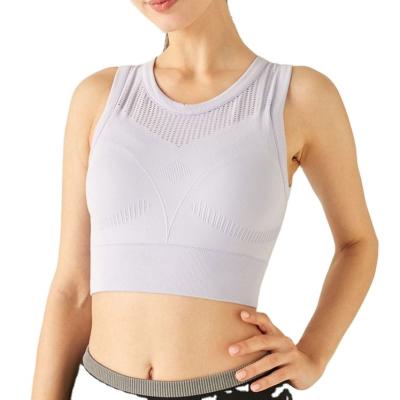 China Wholesale Breathable Yoga Clothing Design Breathable Running Fitness Plus Size Bra Seamless Sports Crop Tops for sale