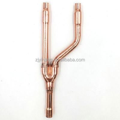 China Air conditioning and refrigeration branched pipe refrigeration fittings/air conditioning pipe fittings/copper copper branch for sale