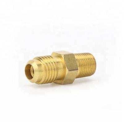 China Brass Half Union Air Conditioning Hose Male Thread Rocket Fit Brass Fitting Tube Fitting For AC System Equal for sale