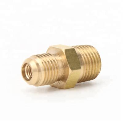 China Brass Flare Union Air Conditioning Hose Male Thread Brass Fit Tube Fitting For AC System Equal for sale