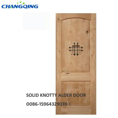 China Interior Swing Door Swing Door and Exterior Solid Alder Wood Door with Frame for sale