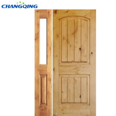 China Front Entrance Designs Full Of Solid Wood Knotty Alder Modern Modern Interior And Exterior for sale