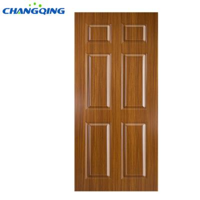 China Modern modern melamine hdf 6 panel flush door interior wood design for sale