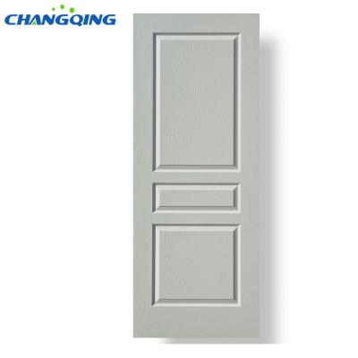 China White primed hdf internal hollow core 3 panel decoration flush door for sale