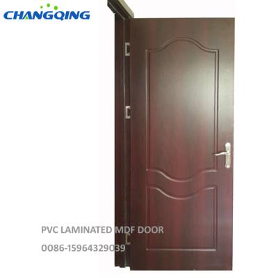 China Modern Interior PVC MDF Door With Hollow Core Or Tubular Chipboard Core Utility Room Doors for sale