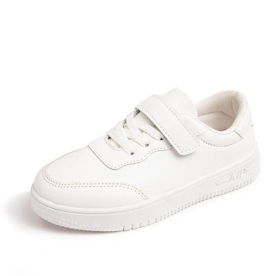 China Steel Toe Hot sale Children's School Performance Little White Shoes Soft Sole Sneakers Low Top Casual Walking Shoes for Boys and Girls for sale