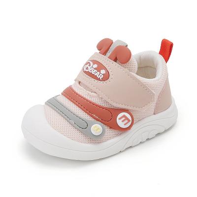 China Disposable Hot sale new Fashion Baby Shoes Cartoon 0-3 Walking Shoes Non slip and Breathable Mesh Soft Sole Baby girl shoes for sale