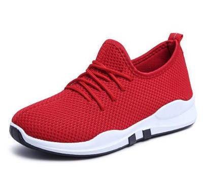 China Anti-Slippery Hot sale Spring and autumn new cloth shoes women outdoor sports black red flat casual sports shoes for sale