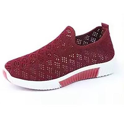 China Anti-Slippery Hot sale running shoes for women lady lace up sneakers comfortable jogging shoes flatCasual walk lady shoes for sale