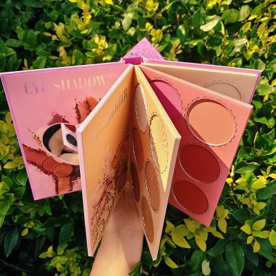 China Waterproof wholesale makeup high quality vegan eyeshadow palette 43 color cardboard eye shadow boxes with magnet eyeshadow book for sale