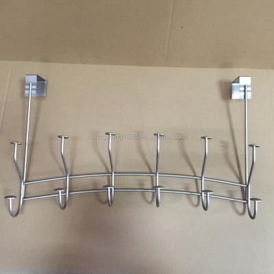 China Viable Over Door Storage Hooks Over Door 6 Hook Rack for sale