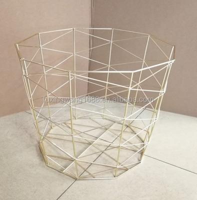 China Sustainable Storage Basket Large Round Wire Metal Wire Baskets Storage for sale