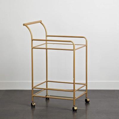 China EUROPEAN tempered glass and metal bar cart for sale