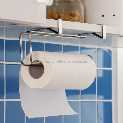 China Stainless Steel Kitchen Paper Hanger Roll Sink Roll Towel Rack Hanger Rack Durable Cabinet Hanging Shelf Organizer for sale