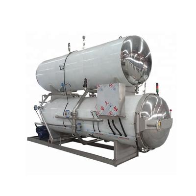 China food & Food Rotary Steam Canister Sterilizer Beverage Plant Steam Retort Rotary Sterilizer for sale