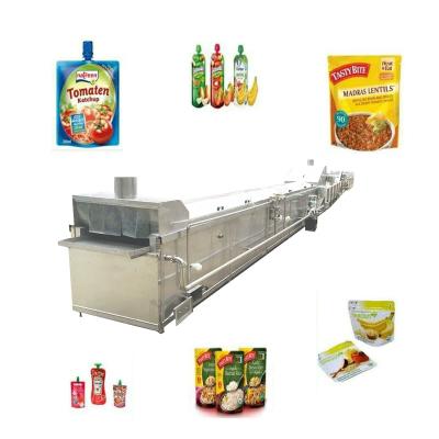 China food & Beverage Factory Water Bath Vacuum Packed/Bottled/Canned Food Tunnel Pasteurization Machine for sale