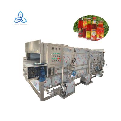 China food & Beverage Plant Water Bath Bottled / Canned Food Tunnel Pasteurization Machine for sale