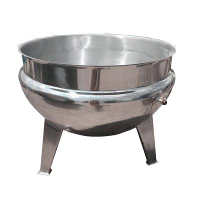 China Thickened Insulation Layer 200 Liter Stainless Steel Gas Type Jacket Cooking Pot /Vertical Steaming Pot for sale