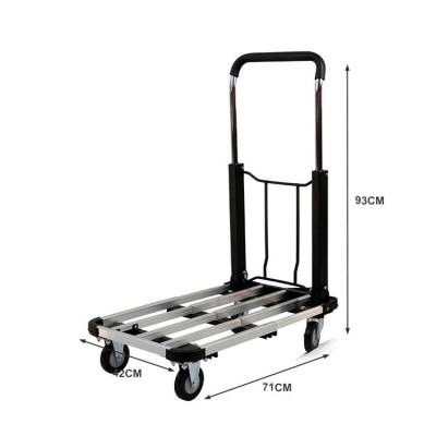 China Tools Trolley 150kg Portable Aluminum Folding Lightweight Hand Trolley Hand Push Truck for sale