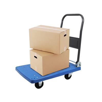 China Tools 200kg Hand Truck Heavy Duty Steel Platform Plastic Foldable Hand Cart for sale