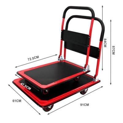 China 300kg 91cm*61cm*87cm Hot Selling Folding Tool Trolley Carrier Household Trolley Portable Hand Truck for sale