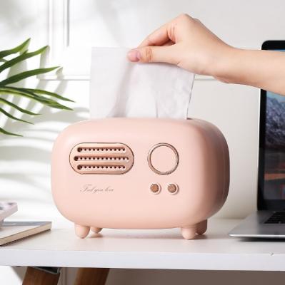 China New Minimalist High Quality Radio Style Paper Towel Holder Fashion Tissue Box Napkin Box For Car Salon Bathroom for sale