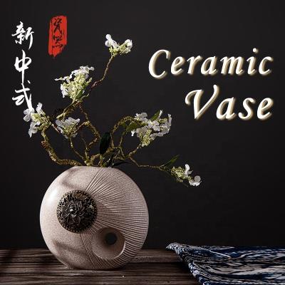 China Traditional Hot Selling Shining Effect Table Top Antique Chinese Style Vase Bars Ceramic Flower Vase For Home Decor China Factories for sale