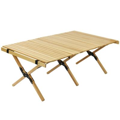 China Durable Folding Outdoor Wooden Camping Table Easy Folding Camping Table for sale