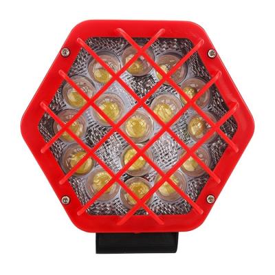 China Aluminum Equilateral Hexagon42W Led Work Light 4x4 Car SUV Accessories Offroad Spotlight With 4D Lens for sale