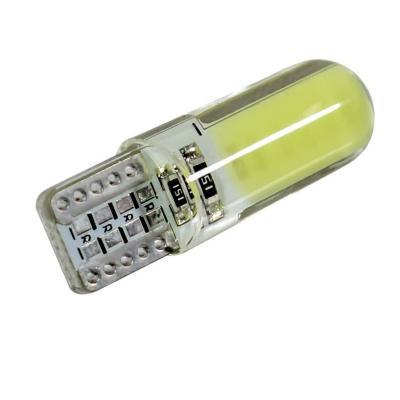 China Hot Sale W5W T10 Silicone COB Lead Bulb CANBUS Silicone Led Car Interior Light T10 Led Bulbs for sale