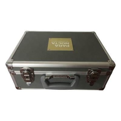 China Lightweight Luxury Silver Frame Hard Aluminum Tool Case Metal Carry Box for sale