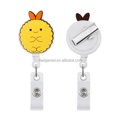 China Wholesale Custom Logo School/Nurse 3d PVC Cartoon Character Anime Character Soft Retractable Cute Reel With Card Holders for sale