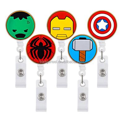 China Cute Retractable Soft Rubber School Nurse/School Badge Reel With Cartoon Character ID Card Holders PVC Wholesale Custom 3d Nurse Logo for sale