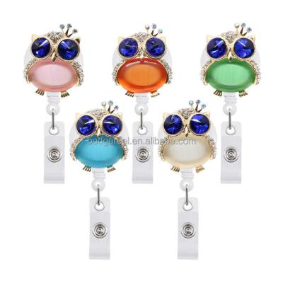 China Custom Yoyo Reel Rhinestone Badge Logo Doctor Nurse Student ID Card JBK-04B Badge Reel Holder Animal Retractable ID Card for sale