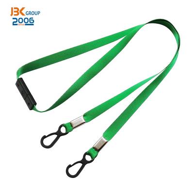 China Masking Lanyard Lanyard Nylon Material Plastic Clips Double With Buckle Detached For Masking Holder for sale