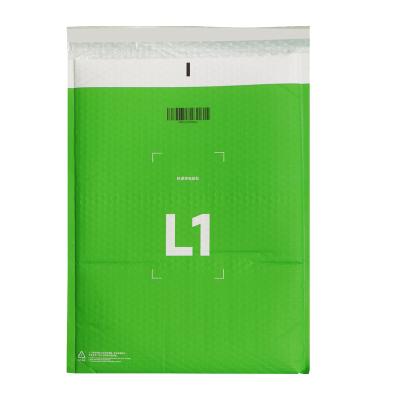 China Superior cushioning and surface protection Shock Resistant Green Custom Logo Envelope Courier Bag Poly Bubble Mailer Bag for sale