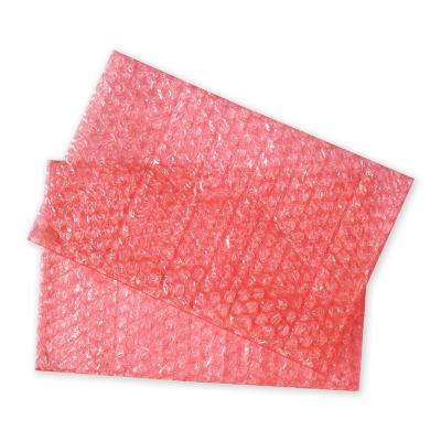 China Open Top Best Sale Pink Transparent Bag Anti Static Electronic Components Air Bubble Bags for Packaging for sale