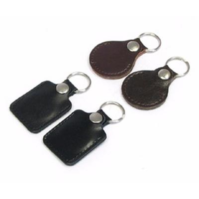 China Custom NFC NTAG216 passive contactless leather rfid door system access control printing logo sunbestrfid key fob for sale