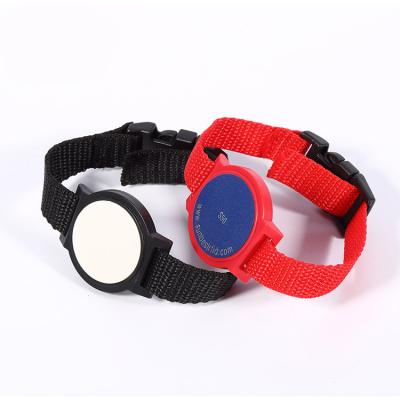 China Waterproof/Wr8864 NFC Printing 125KHz 13.56MHz S50 S70 em4305 Factory Waterproof RFID ABS Nylon Plastic Wristband Men Women Kid NFC Wristband for sale