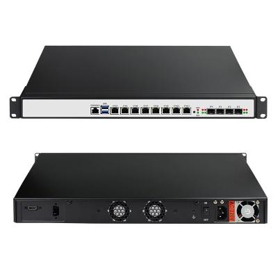 China Firewall Industrial Mini PC 8 Gigabit LAN 4 Ports 10G SFP Fiber Optical Support PFsense for sale