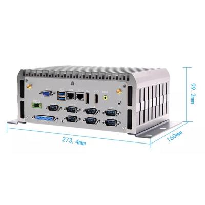 China Intel® 4th generation i7-4700MQ X86 Fanless Industrial Mini PC 2LAN 6COM LPT DP port for sale